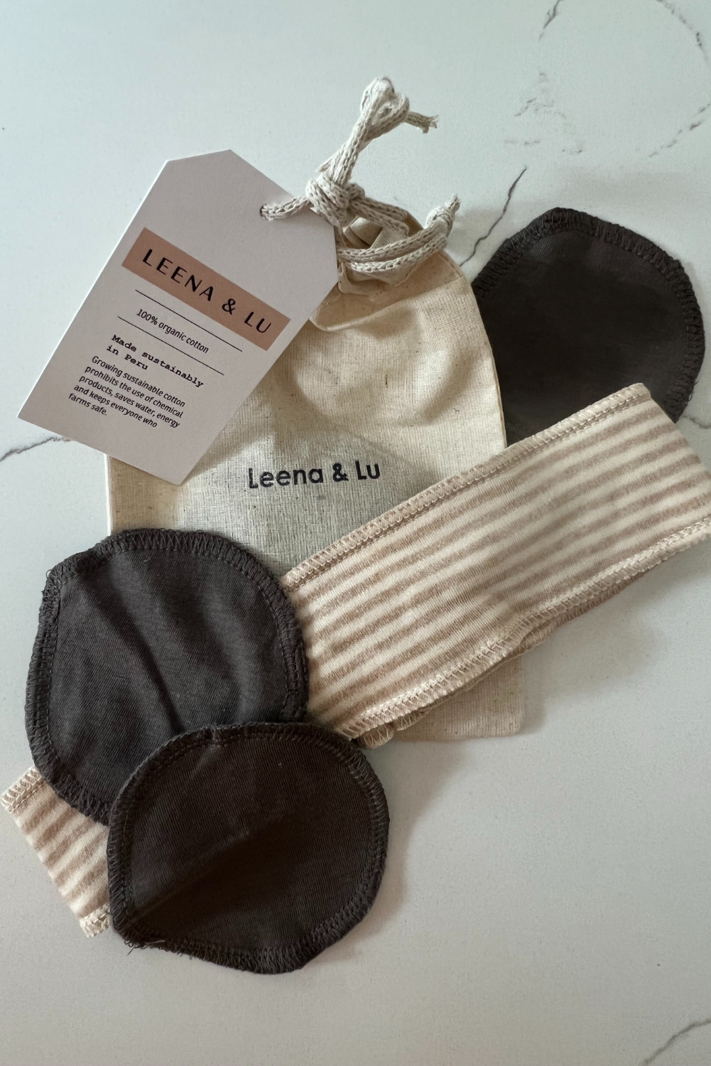 ZERO WASTE Reusable makeup remover pads and headband